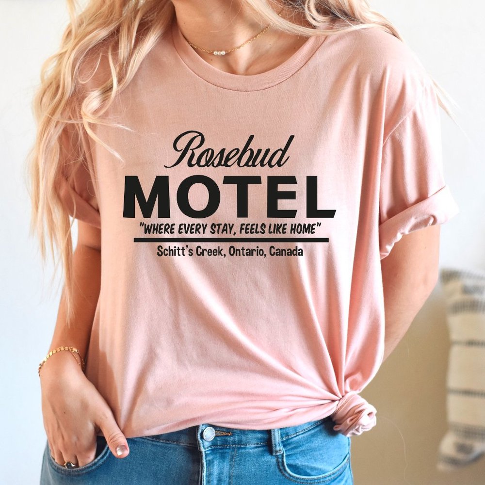 Rosebud Motel Shirt, Schitt's Creek Shirt - Heather Peach